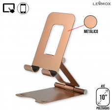 Suporte Celular de Mesa Metal LEY-2176 Lehmox - Dourado